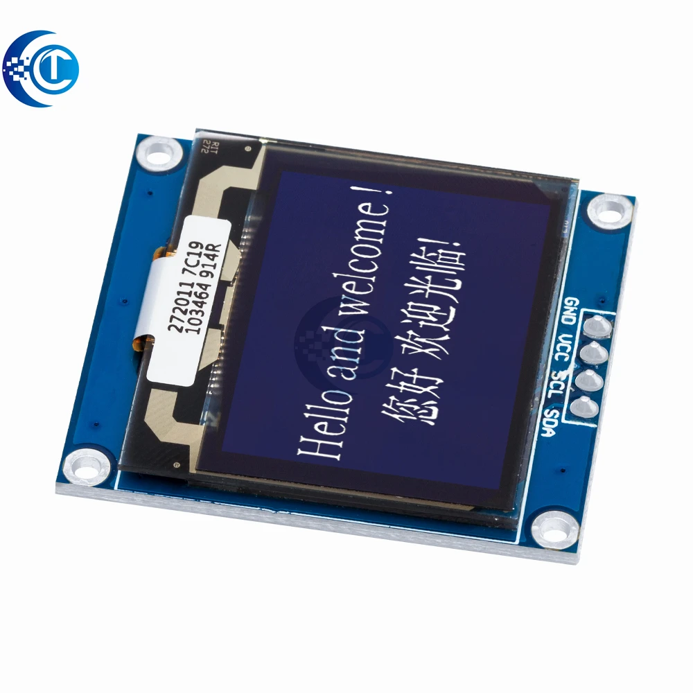 Tela branca OLED de 1,32 polegadas: resolução 128x96, driver SSD1327, HD em escala de cinza com módulo LCD de interface I2C