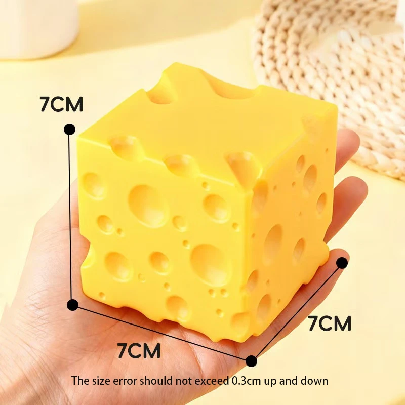 1/2/3/5 Stück Langsam Aufsteigende Riesen-Käse-Gummibärchen Super Weiche Quetschbare Kristallmasse Erwachsenenspielzeug zur Angstlinderung Geschenke – Detail 8