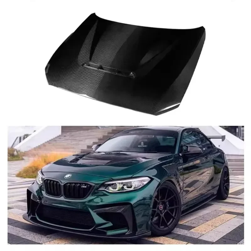 

For BMW M2 F87 2014-2022 OEM Dry Carbon Fiber Car Body Kit Engine Hood Front Cover Hood Car Accessories Front Bumper Decoration