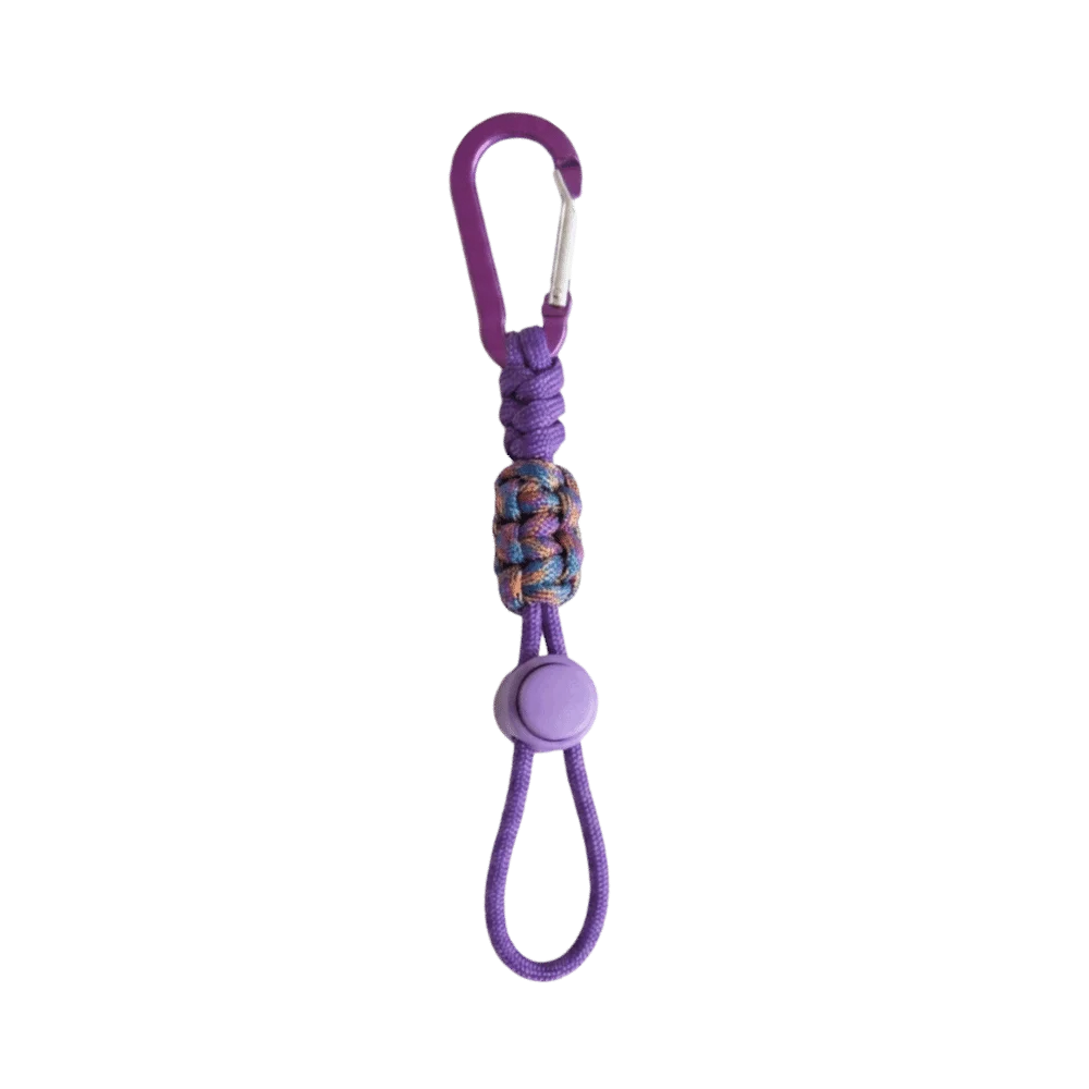 Alloy Water Bottle Lanyard Locking Carabiner Clip Braided Rope Backpack Hook Multicolor Adjustable Key Chain Lanyard Outdoor Use