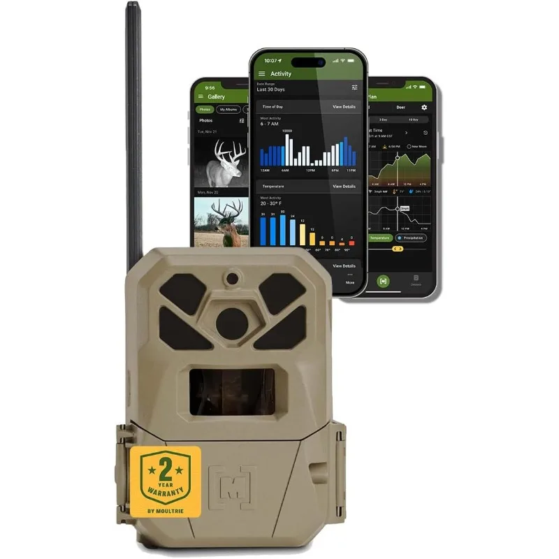 

Moultrie Edge 2 Pro Cellular Trail Camera Auto Connect Nationwide 4G LTE On Demand 40MP Photo 1440P Video with HD o Ai F