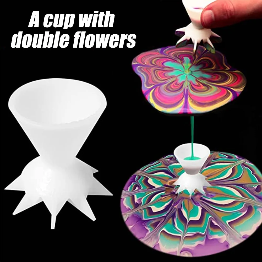 2/3 Pcs/Set Easy to Use Split Cup Mini 7-Leg Funnel Painting Pouring Paint Pouring Split Cup For Acrylic