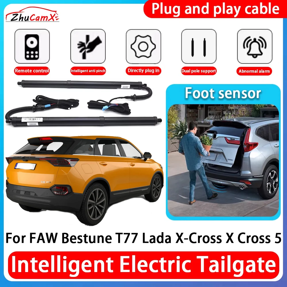 ZhuCamX Car Power Trunk Electric Suction Tailgate Intelligent Tail Gate Lift Strut For FAW Bestune T77 Lada X-Cross X Cross 5