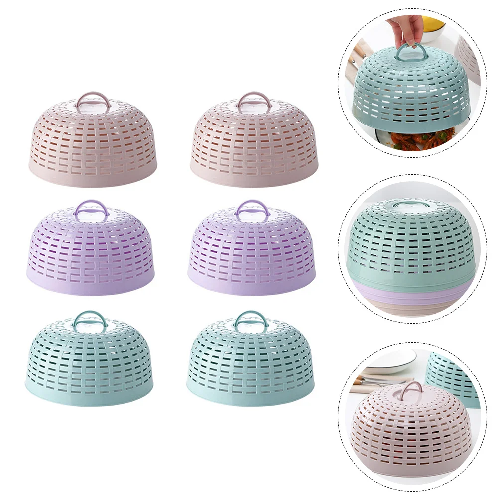 

6Pcs Food Umbrella Tent Insect Proof for Home Cookouts Family Reunions Hollow Design Keeps Food Safe Fresh Fresh-Keeping Cover