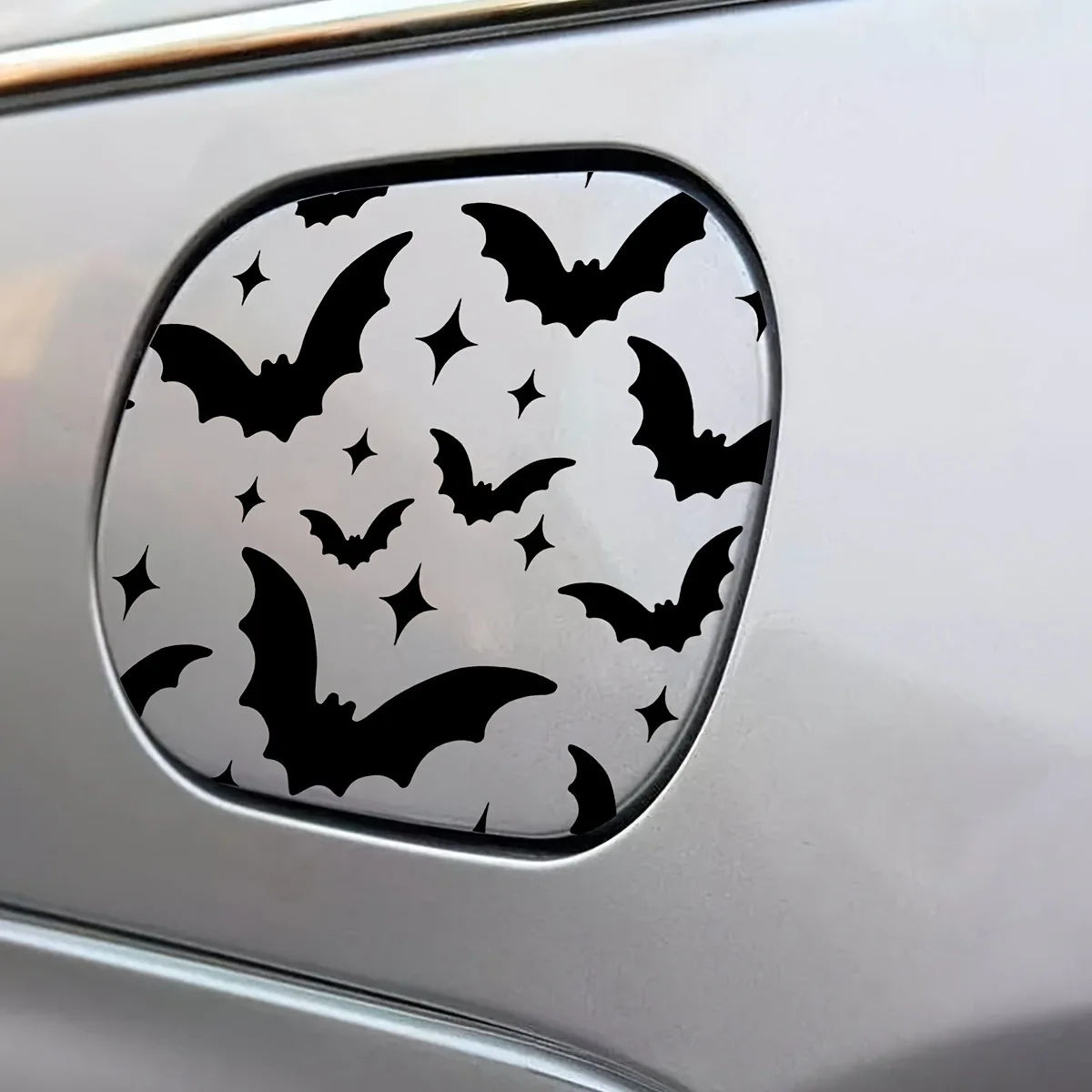Bat Pattern Gas Cap Horror Style Car Sticker For Fuel Tank Window Bumper Decoration