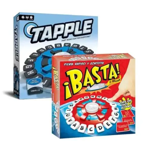 New English and Spanish tapple Crazy Alphabet Game Fast-paced family board game Puzzle toy Christmas