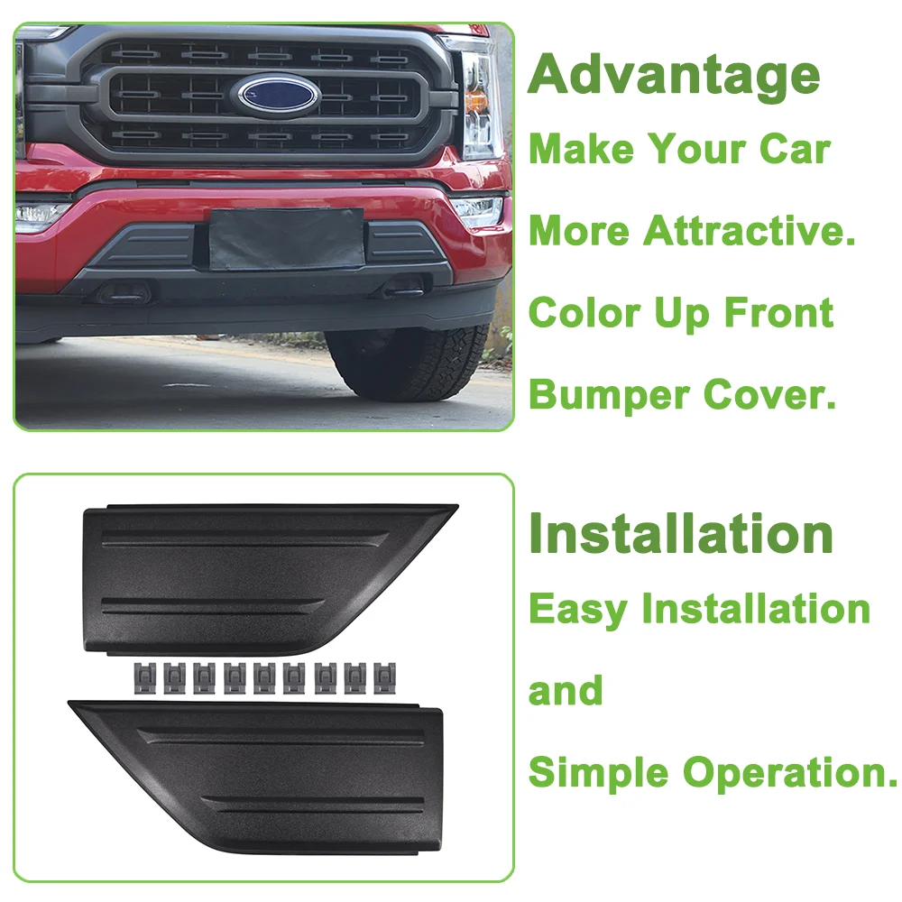Front Bumper Cover Replacement Protector Decoration for Ford F150 F-150 2021 2022 2023 Car Exterior Accessories ML3Z-17E810-AA
