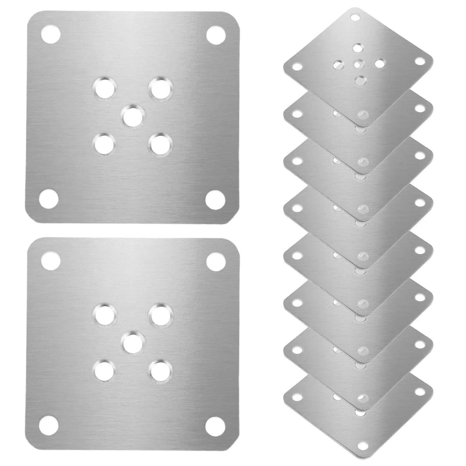 

10 шт. металлических крепежных пластин для мебельных ножек, опорные накладки для диванов, плоские кронштейны, ремонтные пластины для винтов, фурнитура для опор столов