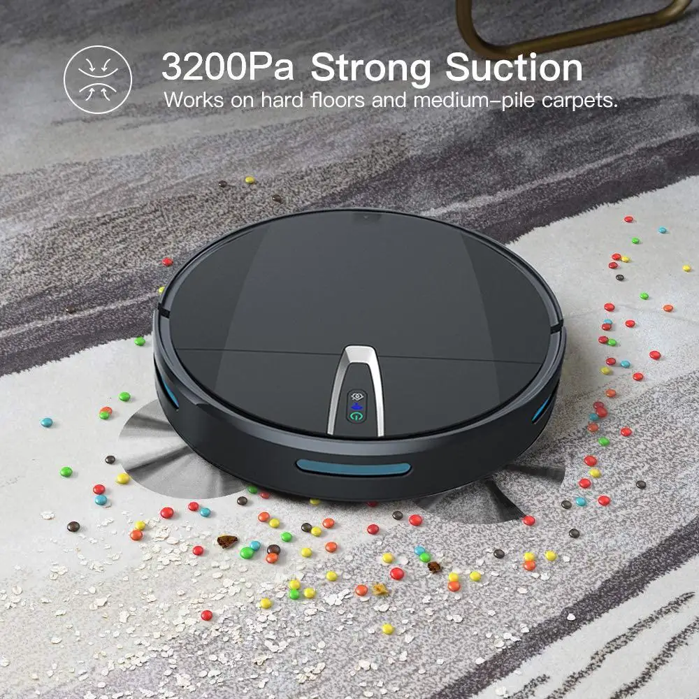 Robot Vacuum Smart Mop Cleaner With 3800PA Suction APP& Voice Control Autocharge Sweeping Floor Cleaning For Home Robotic Vacuum
