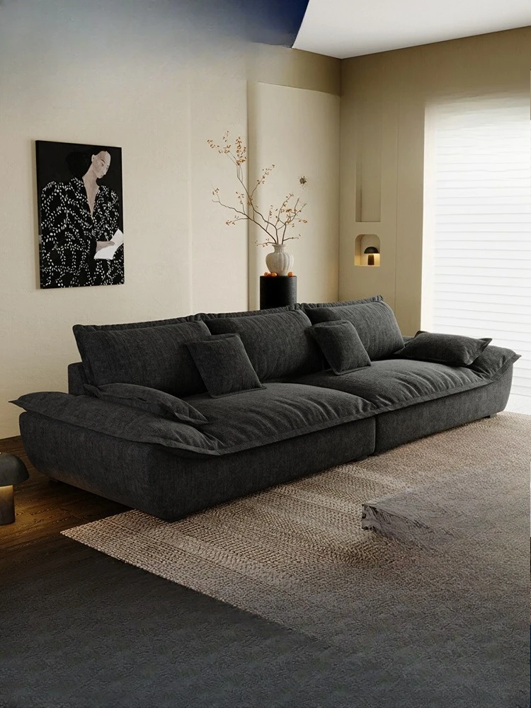 

Minimalist sailing sofa small apartment living room oversized sitting deep chenille cloth