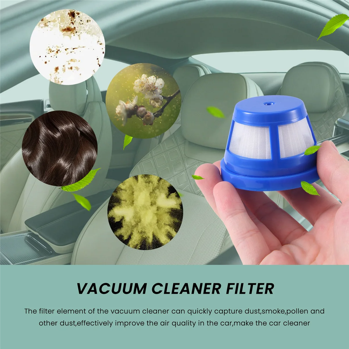 2 Pieces Vacuum Cleaner Filter for Eufy H11 Handheld Vacuum Cleaner Spare Parts Filters Replacement