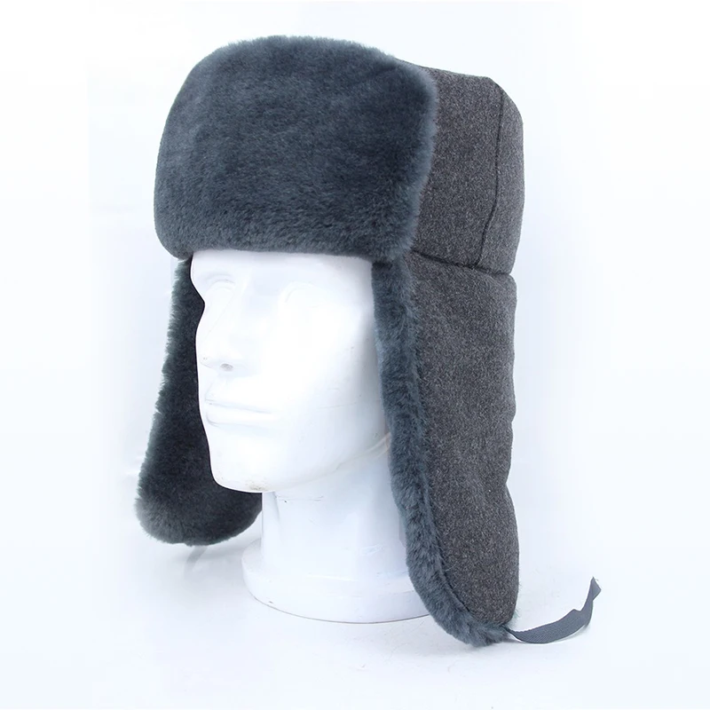 Gorro de algodón táctico suave ruso Ushaka, reproducción M69, gorro cálido para caza al aire libre, sombrero gris de invierno, gorro de Lei Feng desplumado