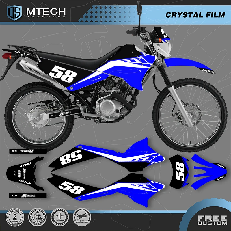 DSMTECH Custom Motorcycle Graphics Enduro Decals Stickers Kits For YAMAHA XTZ125 004