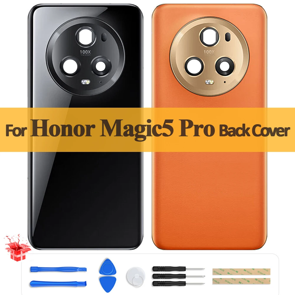 Original Back Cover For Honor Magic5 Pro Magic 5 Pro Back Battery Cover Housing Door Rear Case PGT-AN10 PGT-N19 Replacement Part