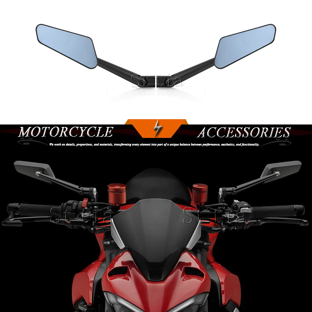 

New Motorcycle Aluminum Rearview Mirror Fit For Ducati Streetfighter V4 S V4S STREETFIGHTER V2 20-26 Adjustable Rear View Mirror