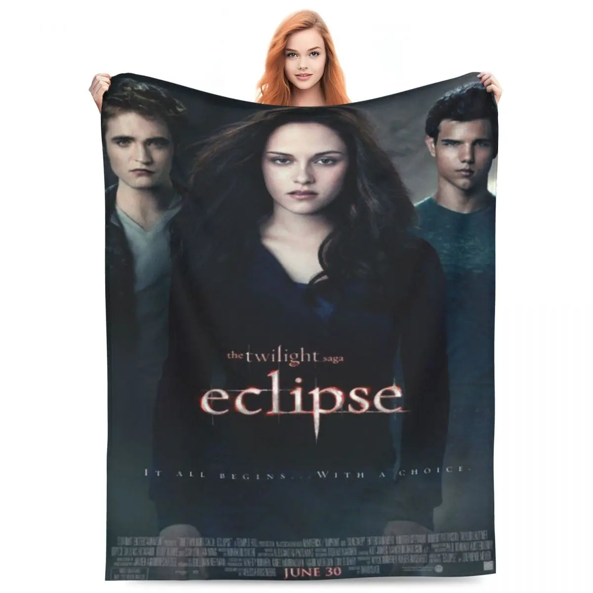 The Twilight Saga Edward Cullen Blankets Flannel Sofa Throw Blanket Portable for Home Bedroom Outdoor Throws Bedspread Quilt