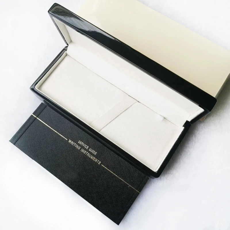 YAMALANG MB Black Leather Pen Box For Fountain Pen / Ballpoint Pen / Roller Ball Pens Pencil Case with The Warranty Manual