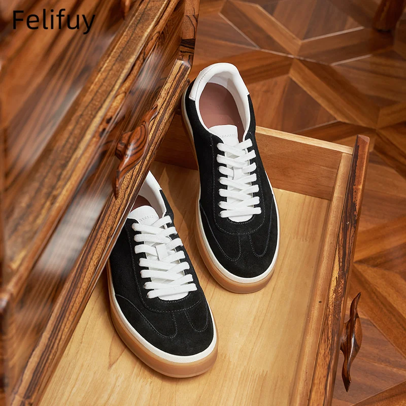 

Black Men's Business Training Casual Shoes Genuine Leather Men's Tenis Masculino Shoes Flat Lace-up Sneakers New Board Shoes