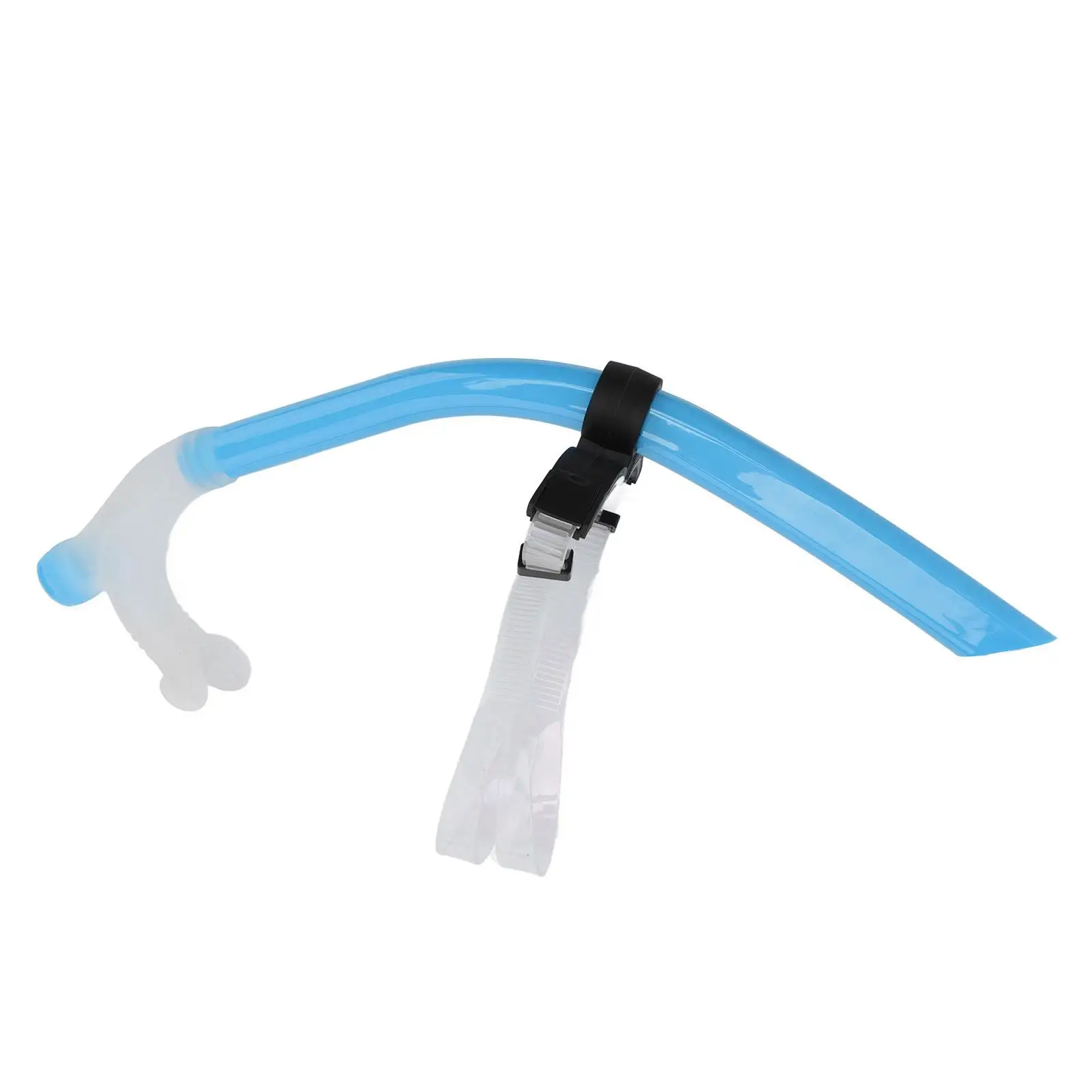 Silicone Snorkel Tube with Adjustable Head Strap - Reduced Drag Design for Comfortable for snorkeling and Diving