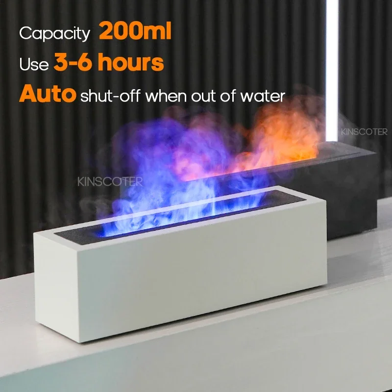 Household Flame Aroma Diffuser Flame Humidifier Diffuser Mist Maker Essential Oil Fire Aroma Diffuser