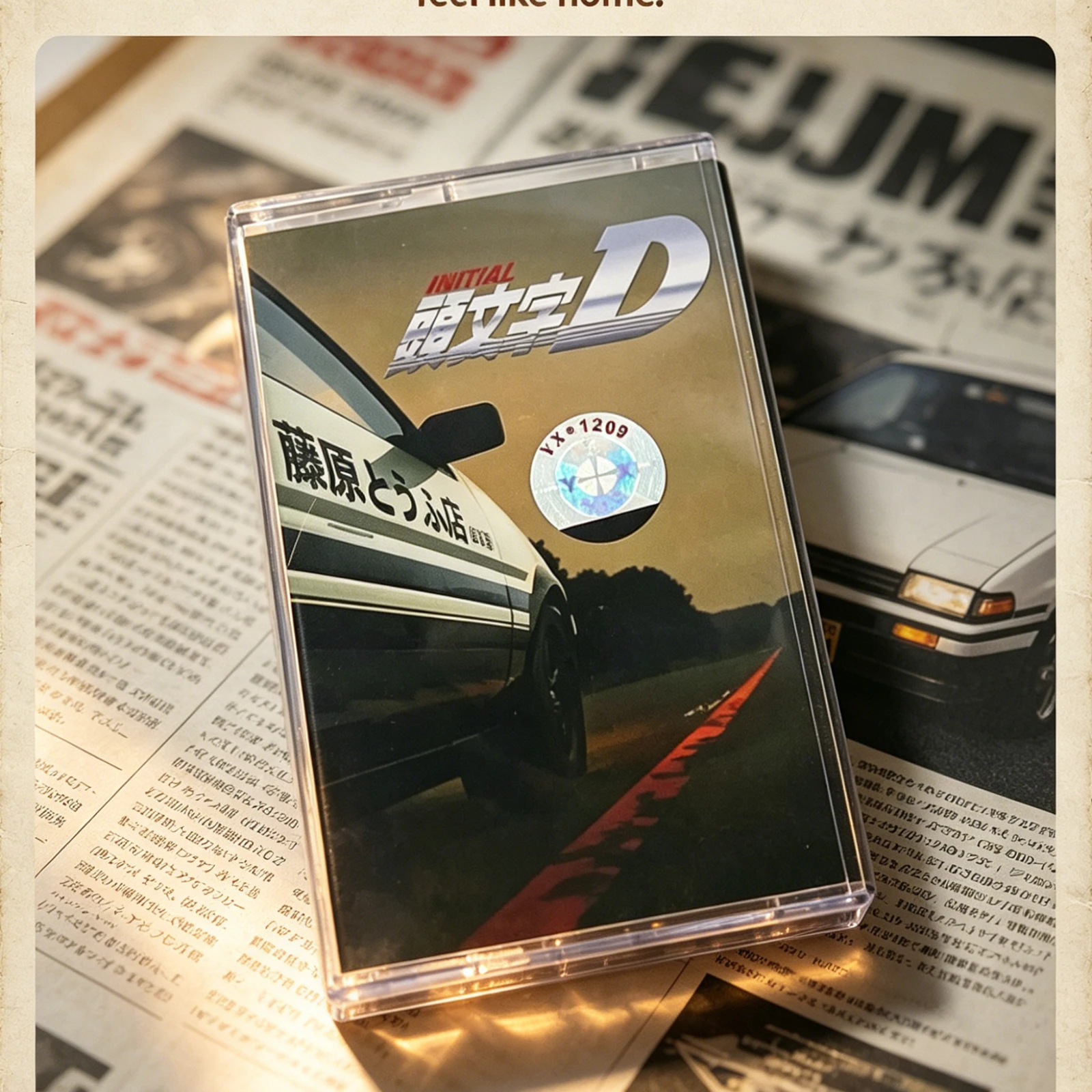 

Initial D Anime Soundtrack Cassette Tape with Album Cover Retro Collectible Gift for Fans