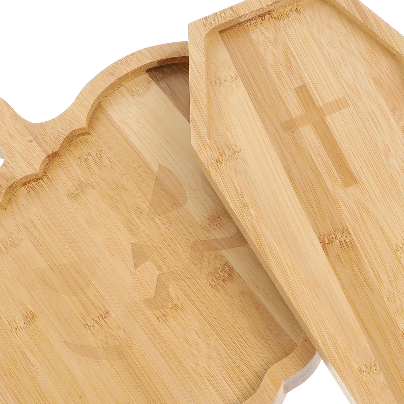 

2Pcs Reusable Wooden Serving Tray Pumpkin Shape for Cake Dessert Fruit Salad Bread Display Snack Tray Kitchen Table Decor