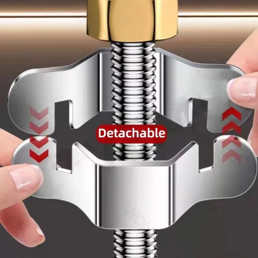 1/5Pcs Portable Stainless Steel Hexagon Nut Wrench Detachable 4-point Hex Spanner Reusable Hex Wrench Kitchen Faucet