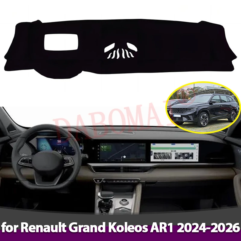 

For Renault Grand Koleos AR1 Aurora 1 2024 2025 2026 Dashboard Cover Board Anti-Slip Mat Protect Pad Car Sunshade Carpet Rug