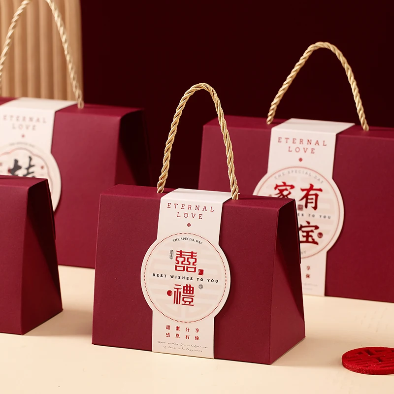 中国式ベビー00日祝いウェディングキャンディギフトボックス、砂糖包装用正方形段ボール印刷デザイン入りエンプボックス