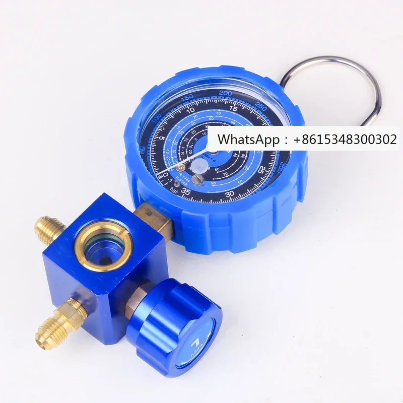 Air conditioning fluorine gauge R22/R410a134 household refrigerant pressure gauge snow type liquid added vehicle single gauge