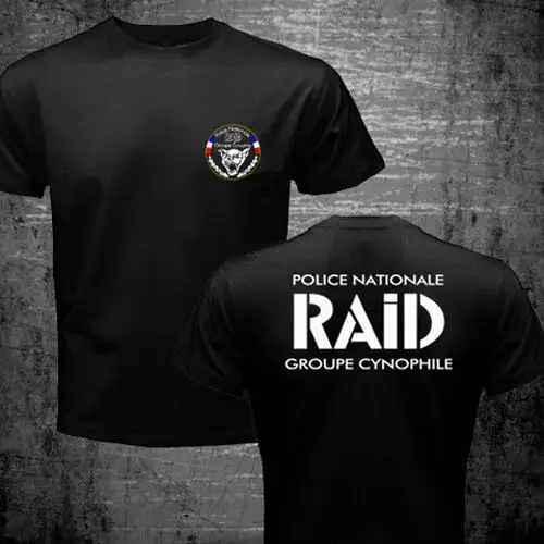 France Special Elite Forces Unit GIGN Raid Men T-Shirt Short Sleeve Casual 100% Cotton O-Neck Shirts