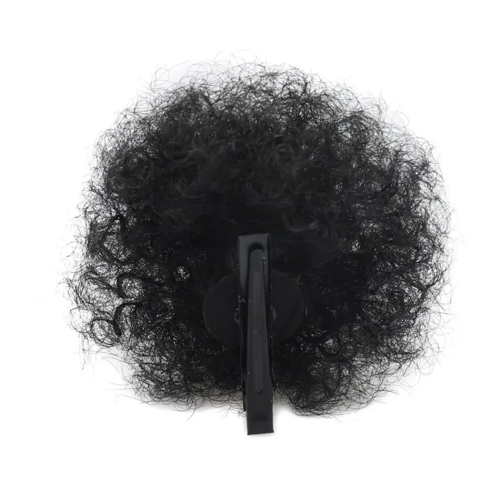 

Набор из 2 штук: милые нескользящие афро-пучки для волос, кудрявые, из синтетического материала, в стиле «кудрявый пучок» (Donut Chignon)