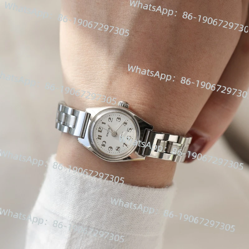 

Domestic Shanghai Haida Small Digital Dial Manual Mechanical White Square Retro Nostalgic Women's Watch