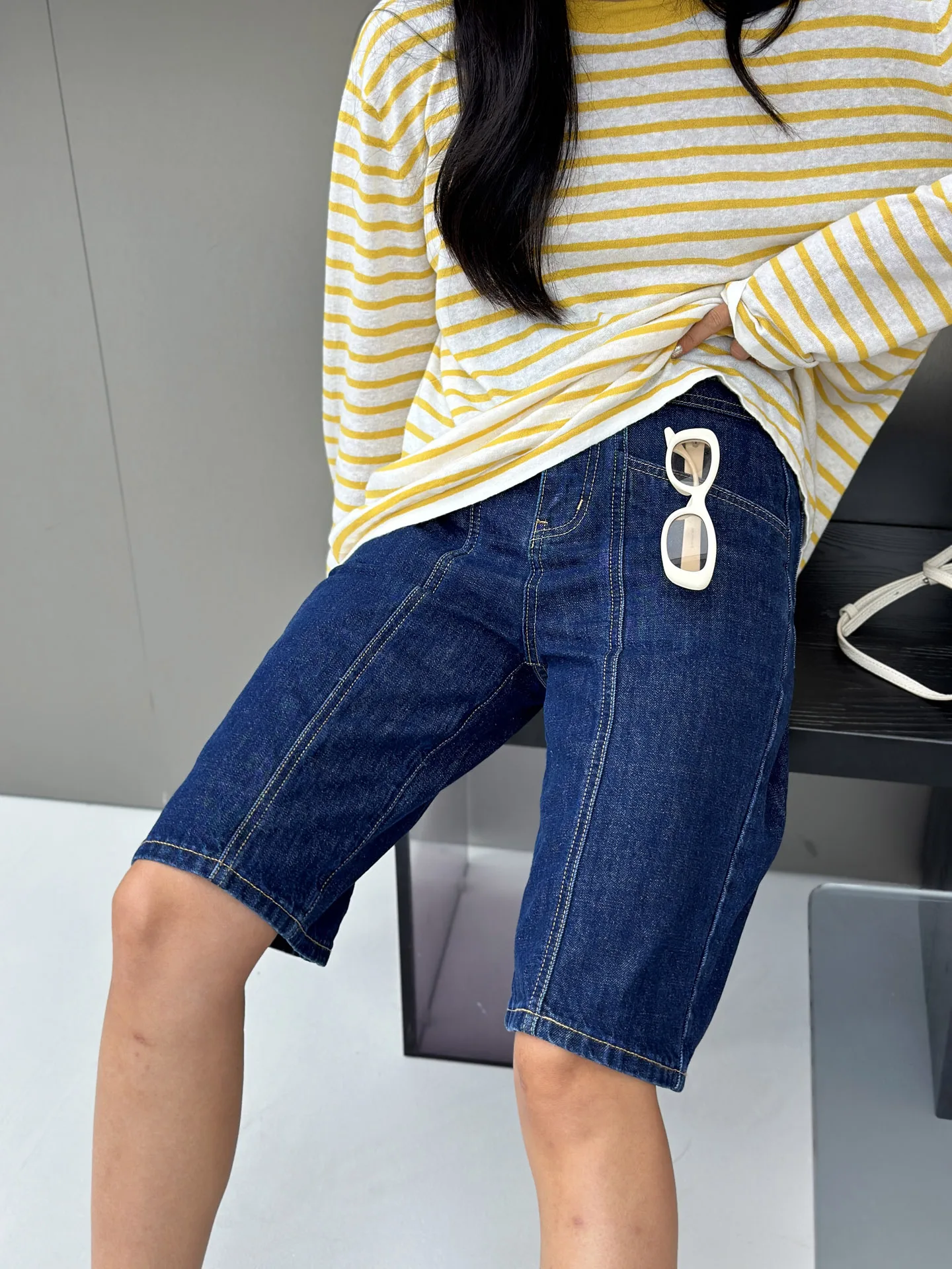 

Джинсы BodhlCat Summer 2026: винтажные прямые брюки для женщин, укороченные, с высокой талией, повседневные, свободные, широкие штанины