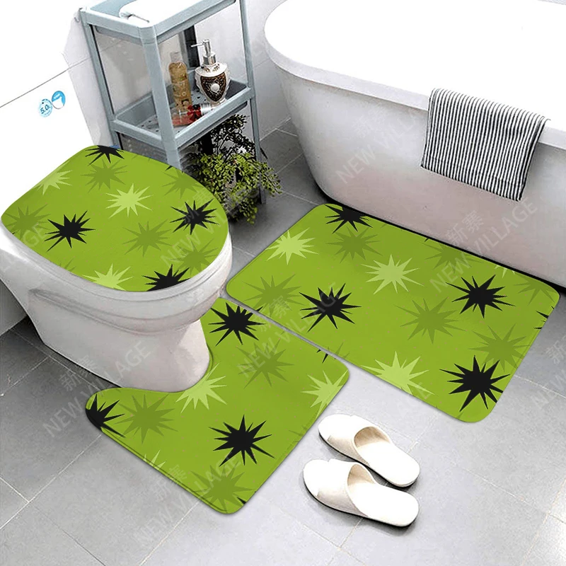 Anti-slip Bath Mat Bathroom Rug Shower Mat Decorative Absorbent Foot Mat Entrance Bathtub toilet rug boho Nordic plant leaf