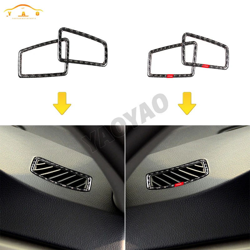 

Carbon Fiber Car Dashboard Air Outlet Decoration Frame Trim Cover Stickers For BMW 3 Series E90 2005-2012 Auto accessories