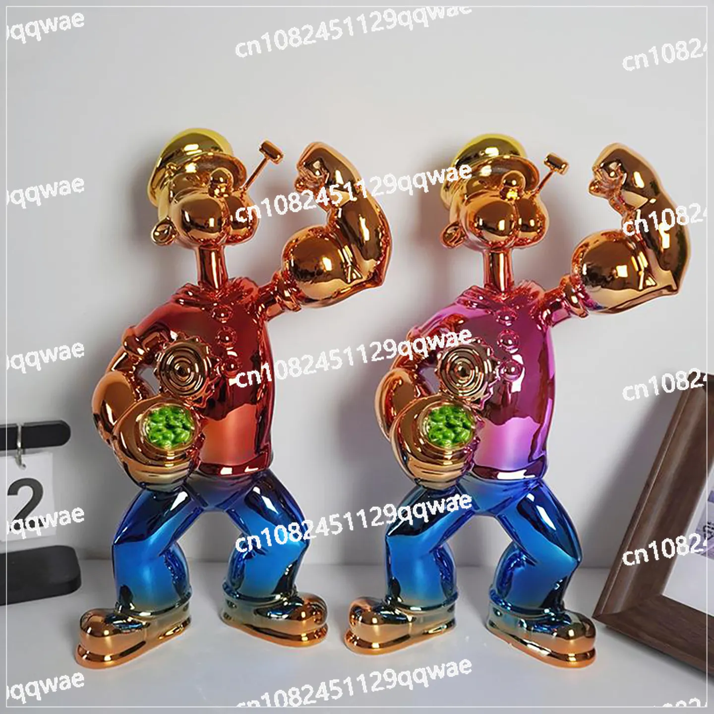 Cartoon character model decoration, creative photo, commercial beauty engraving Hercules sailor fiberglass plating