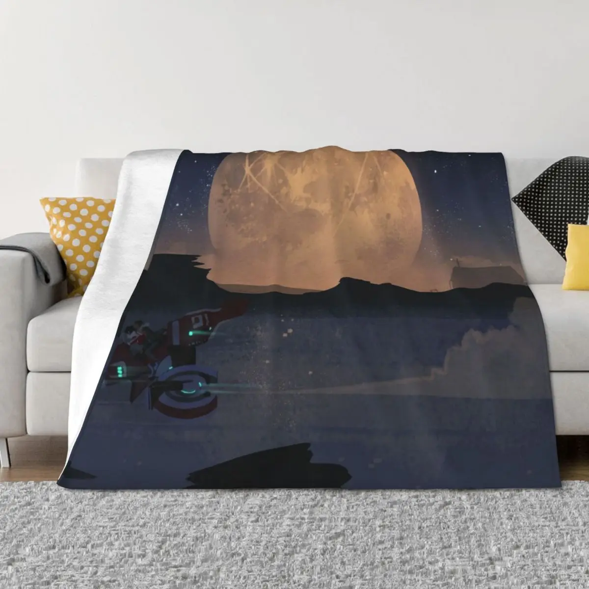 

Night Ride Throw Blanket manga Custom heavy to sleep Polar Blankets