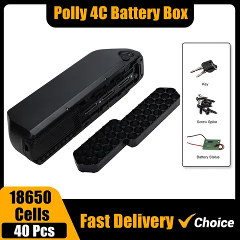 ChamRider-Polly 전기 자전거용 4C 배터리 박스, 48V 배터리 케이스, Ebike 다운 튜브, 다운 튜브, 21700 셀, 10S4P, 13S3P