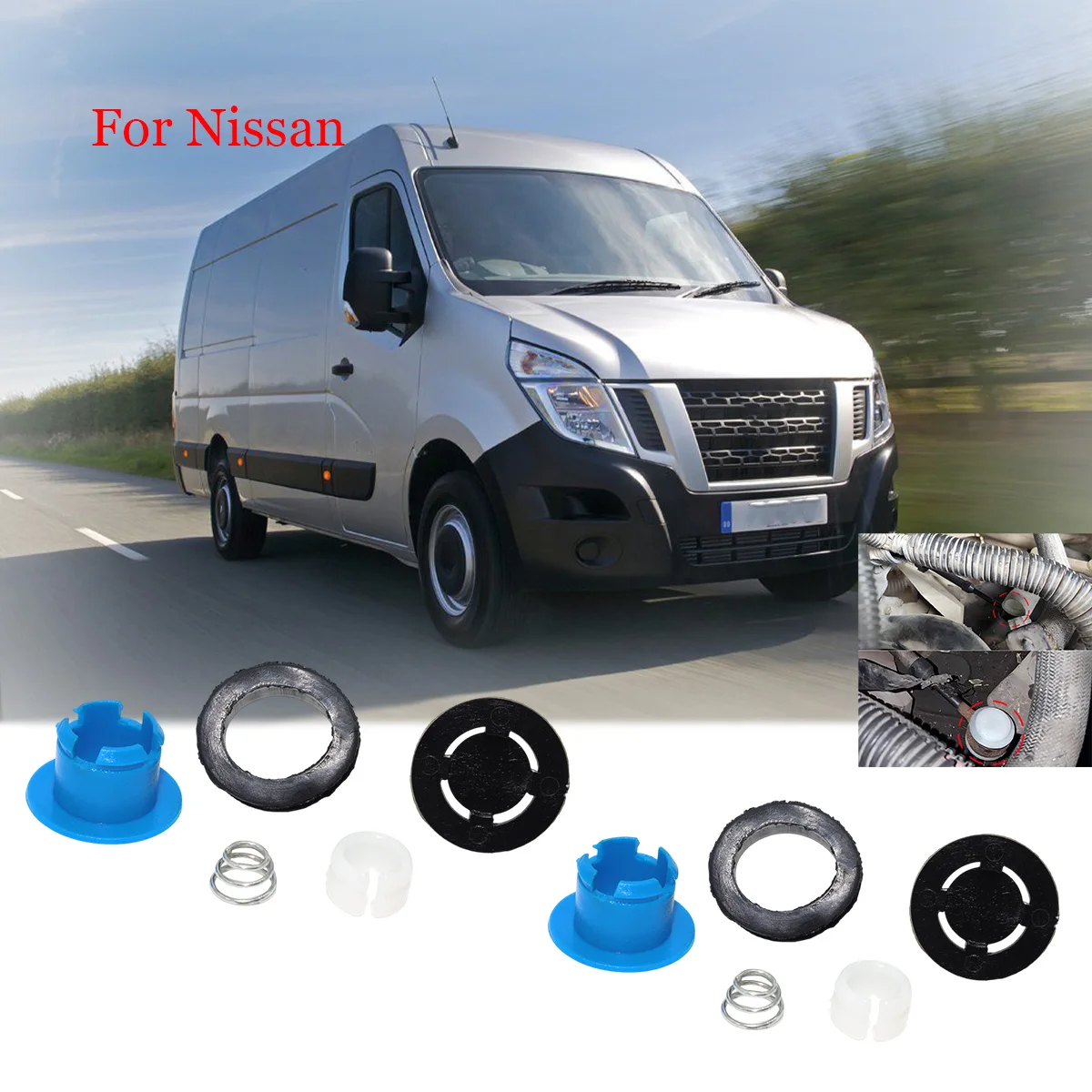 

MT Gear Shift Cable Linkage End Rod Bushing Gearbox Shifter lever Connector Grommet Replacement Kit For Nissan NV400 2012-2022
