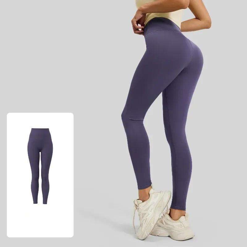 Leggings Women's Seamless Gym Solid Color Sports Pants  Waist Tight High Waist Hip Lifting Yoga Pants Running Exercise Pants