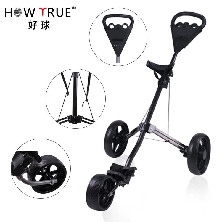 Trundler Solid And Light Weight Aluminum Golf Trolley Good Service 3 Wheel Golf Push Cart