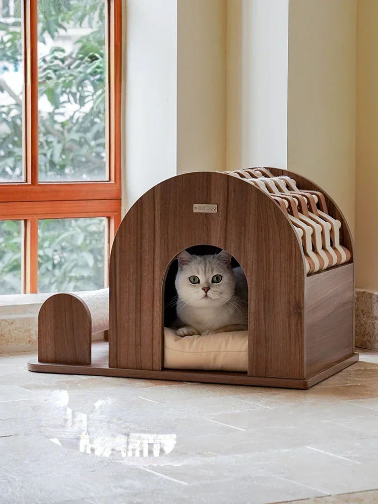 Hot salesModern wind cat house cat house fully enclosed kennel universal warm cat house soft and breathable pet nest