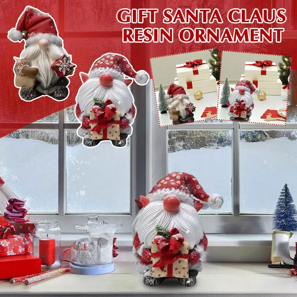 New Santa Claus Resin Crafts Ornaments, Creative Home Decoration Elf Ornaments Desktop High Quality Festival Gift