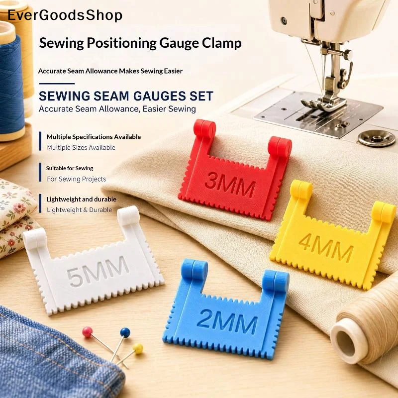 New3Pcs Plastic Sewing Seam Gauges Set With Multiple Sizes Accurate Seam Allowance For DIY Sewing Clothing Crafting Projects