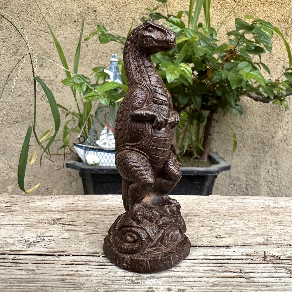 Holz-Dinosaurier-Ornamente, handgeschnitzt, kreative Schreibtischdekorationen, geeignet für Zuhause, Wohnzimmer, Schlafzimmer, Bürodekoration, Geburtstagsgeschenke – Detail 1
