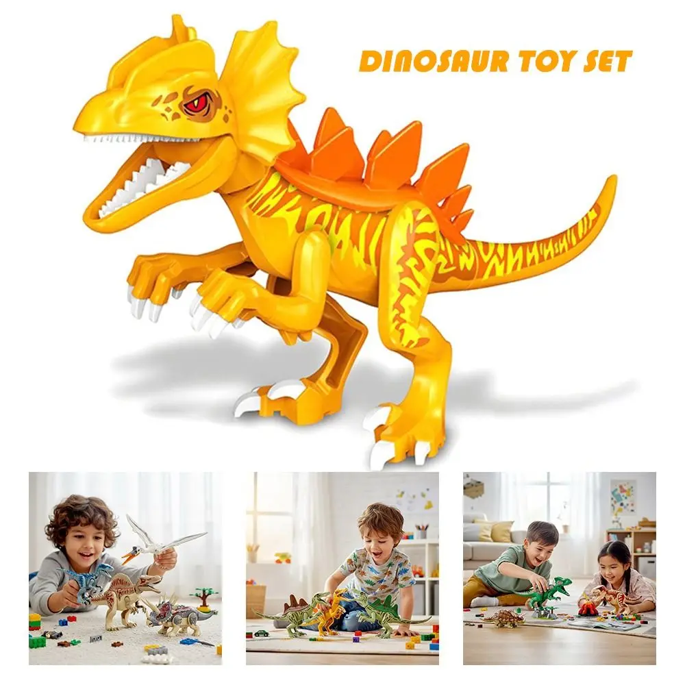

Mini Size Jurassic Dinosaur Building Brick Educational Design Assemble Model Carnotaurus Building Blocks Prehistoric Animal