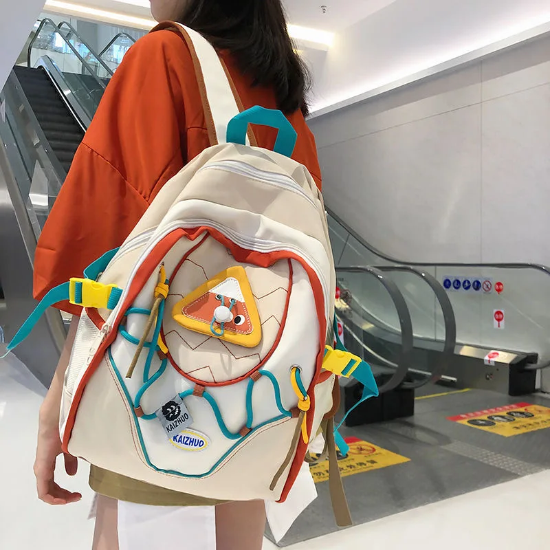 

P3Cute Design Woman Backpack Schoolbag For Teenage Girls Harajuku Female Fashion Y2K Bag Student Lady Travel Book Pack