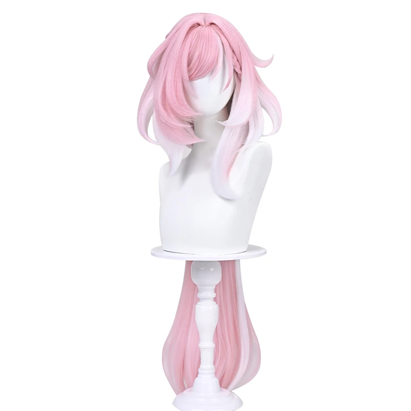 Wig Cosplay Elysia Honkai Star Rail Baru 100cm Tanpa Jaring, untuk Halloween, Natal, Permainan Peran, Pesta, Mooyiyi, Sangat Menawan
