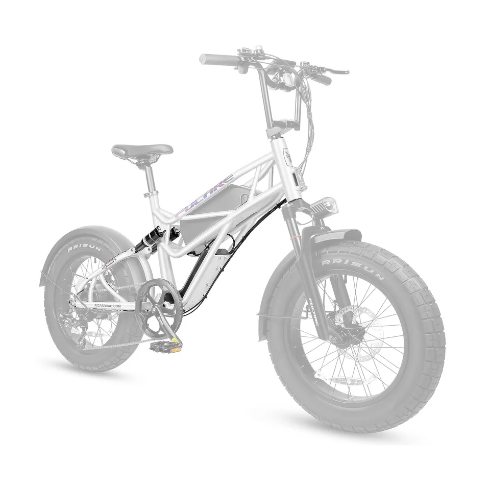 High Quality 20 Inch Aluminum Alloy Full Suspension Electric Bicycle Frame With 190mm Bike Dropout image 2